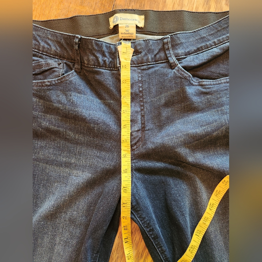 Democracy "Ab Solution" Bootcut Jeans Size 16 Mid Rise Dark Wash Stretch Denim - Picture 6 of 7